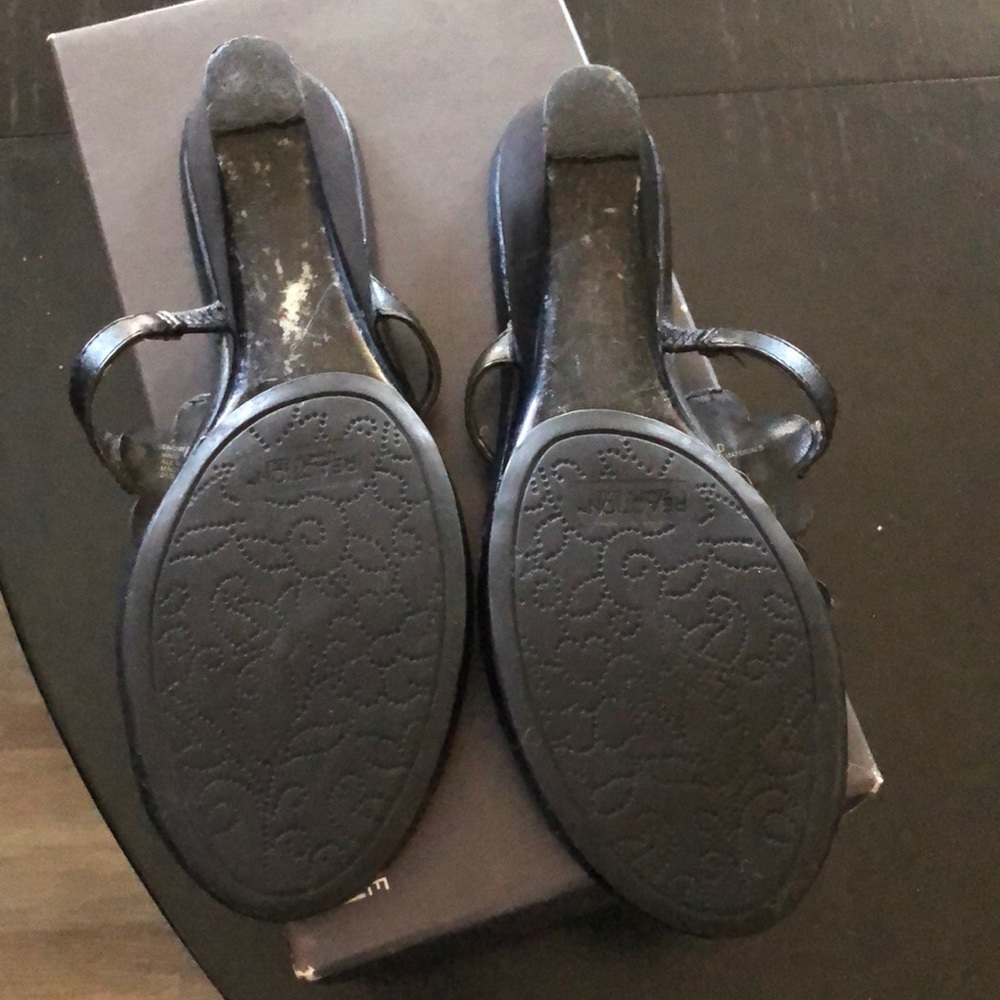 Kenneth Cole Reaction Black Sandal Heels - Picture 5 of 7